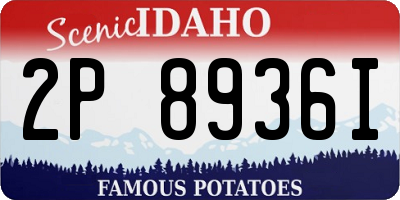 ID license plate 2P8936I