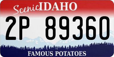 ID license plate 2P8936O