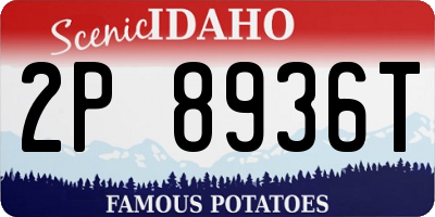 ID license plate 2P8936T