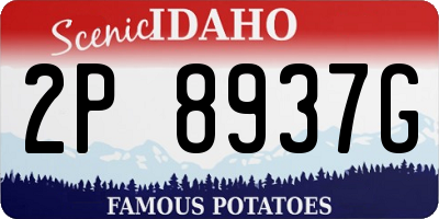 ID license plate 2P8937G