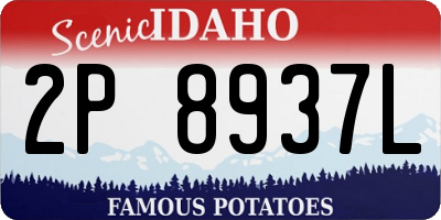 ID license plate 2P8937L