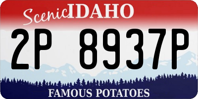 ID license plate 2P8937P