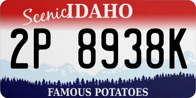 ID license plate 2P8938K
