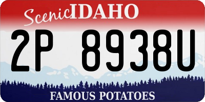 ID license plate 2P8938U