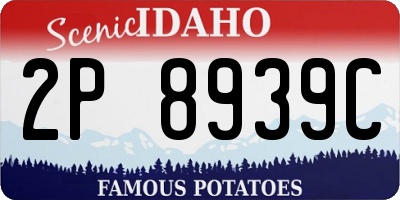 ID license plate 2P8939C