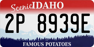 ID license plate 2P8939E