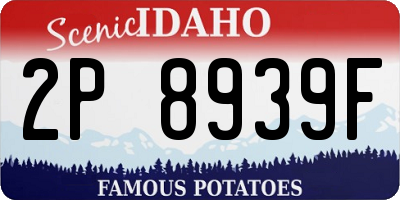 ID license plate 2P8939F