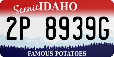 ID license plate 2P8939G