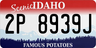 ID license plate 2P8939J