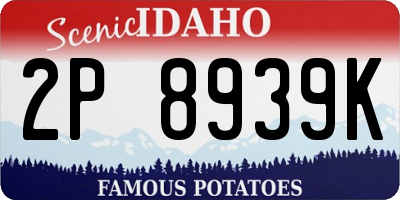 ID license plate 2P8939K