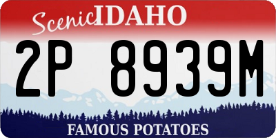 ID license plate 2P8939M