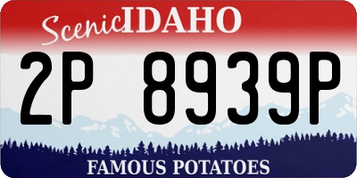ID license plate 2P8939P