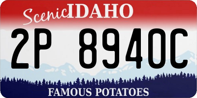 ID license plate 2P8940C
