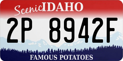 ID license plate 2P8942F