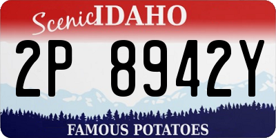 ID license plate 2P8942Y