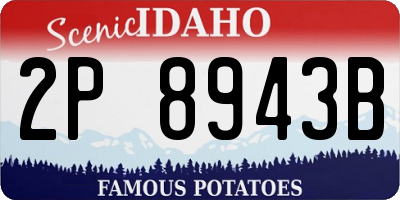 ID license plate 2P8943B