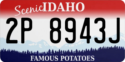 ID license plate 2P8943J