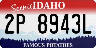 ID license plate 2P8943L