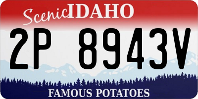 ID license plate 2P8943V
