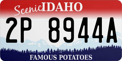 ID license plate 2P8944A