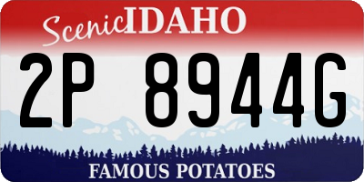 ID license plate 2P8944G