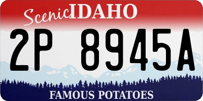 ID license plate 2P8945A