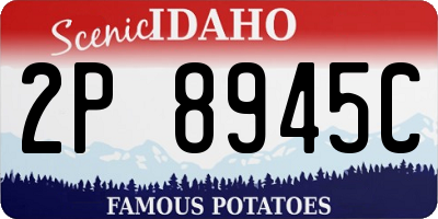 ID license plate 2P8945C