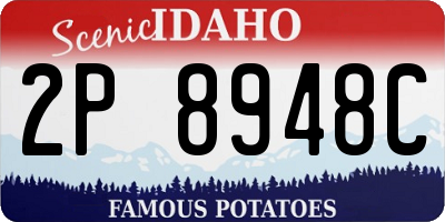 ID license plate 2P8948C