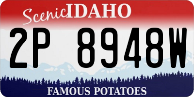 ID license plate 2P8948W