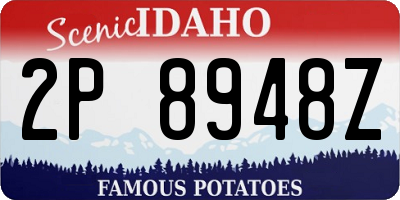 ID license plate 2P8948Z