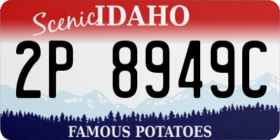ID license plate 2P8949C