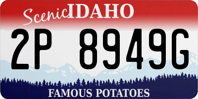 ID license plate 2P8949G