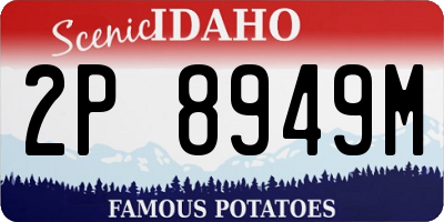 ID license plate 2P8949M