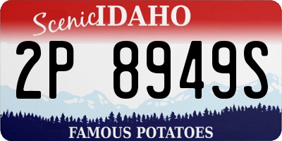 ID license plate 2P8949S