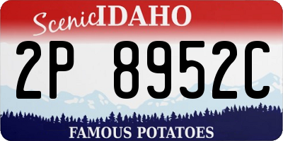 ID license plate 2P8952C