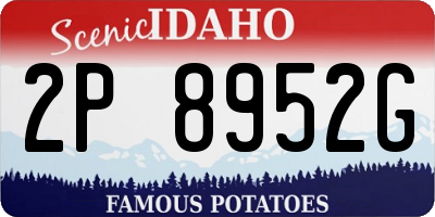 ID license plate 2P8952G