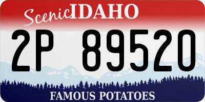 ID license plate 2P8952O