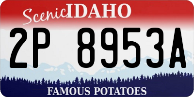 ID license plate 2P8953A