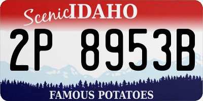 ID license plate 2P8953B