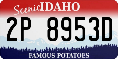 ID license plate 2P8953D