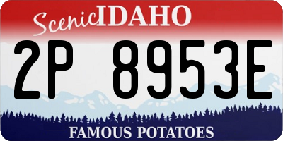 ID license plate 2P8953E
