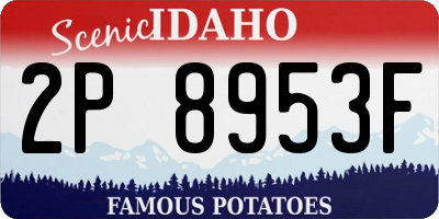 ID license plate 2P8953F