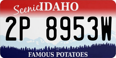 ID license plate 2P8953W