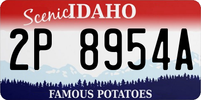 ID license plate 2P8954A