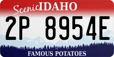 ID license plate 2P8954E