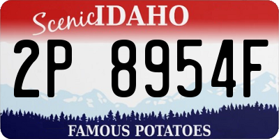 ID license plate 2P8954F