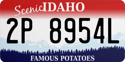 ID license plate 2P8954L