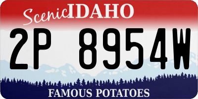 ID license plate 2P8954W