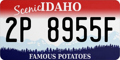 ID license plate 2P8955F