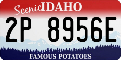 ID license plate 2P8956E